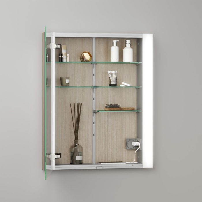 Keuco Royal Metis LED Unterputz-Spiegelschrank 60 x 71 cm Türanschlag links, französiche Ausführung