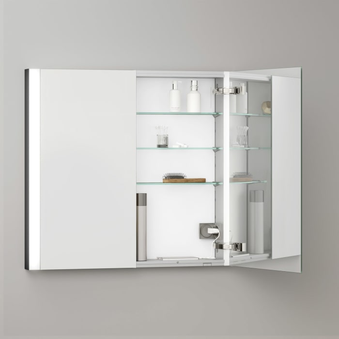 Keuco Royal Metis LED Unterputz-Spiegelschrank 80 x 71 cm mit 2 Türen, französiche Ausführung
