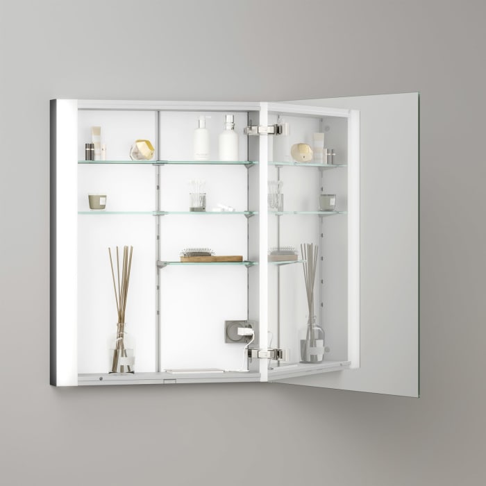 Keuco Royal Metis LED Unterputz-Spiegelschrank 60 x 71 cm Türanschlag rechts, schweizer Ausführung