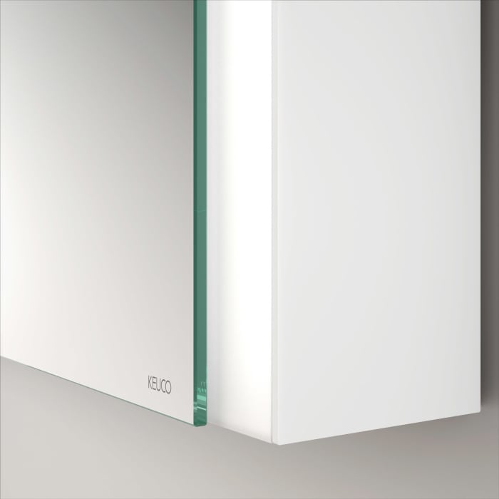 Keuco Royal Metis LED Aufputz-Spiegelschrank 60 x 71 cm mit Spiegelheizung, Türanschlag rechts