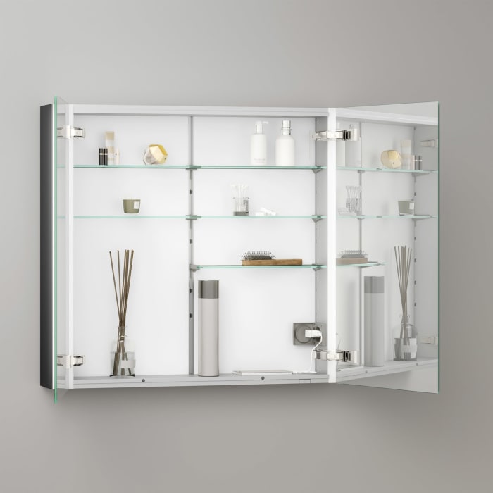Keuco Royal Metis LED Aufputz-Spiegelschrank 80 x 71 cm mit 2 Türen