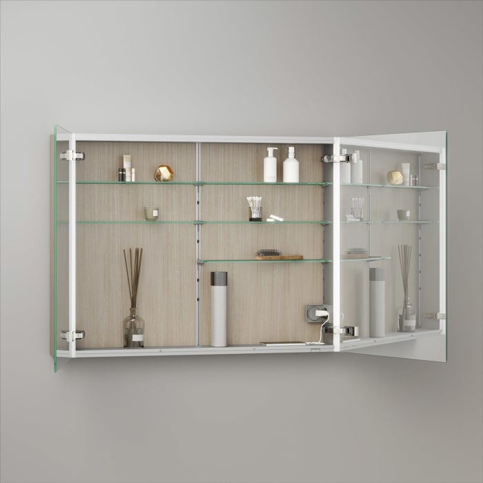 Keuco Royal Metis LED Aufputz-Spiegelschrank 100 x 71 cm mit 2 Türen