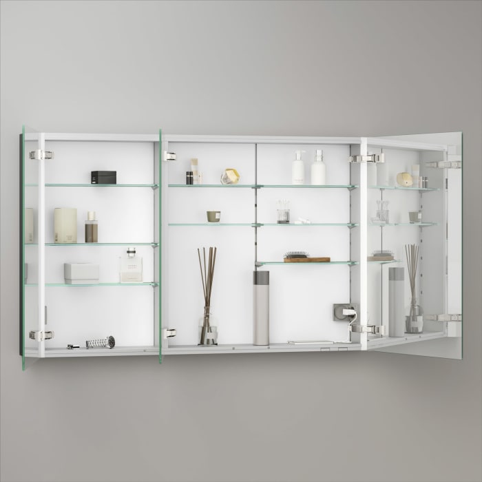 Keuco Royal Metis LED Aufputz-Spiegelschrank 120 x 71 cm, 3 Türen mit Spiegelheizung