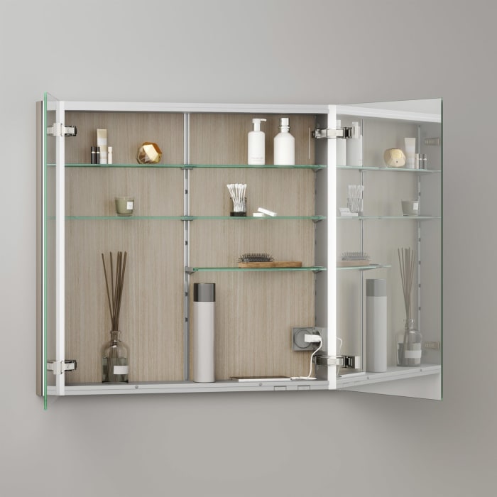 Keuco Royal Metis LED Unterputz-Spiegelschrank 80 x 71 cm, 2 Türen mit Spiegelheizung