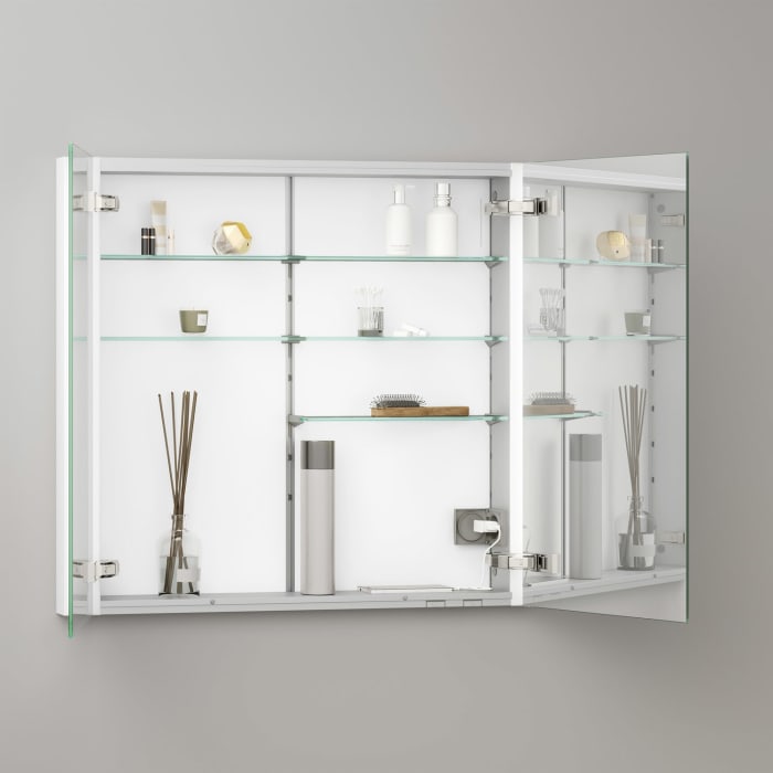 Keuco Royal Metis LED Unterputz-Spiegelschrank 80 x 71 cm, 2 Türen mit Spiegelheizung