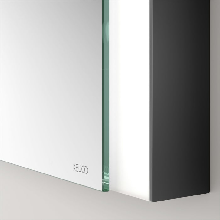 Keuco Royal Metis LED Unterputz-Spiegelschrank 60 x 71 cm mit Spiegelheizung, Türanschlag rechts, französiche Ausführung