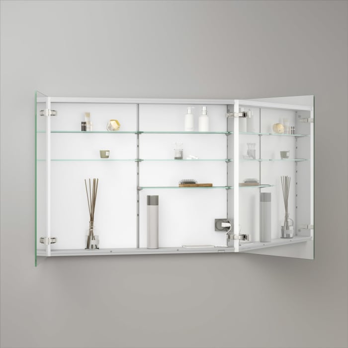 Keuco Royal Metis LED Unterputz-Spiegelschrank 100 x 71 cm mit 2 Türen, französiche Ausführung