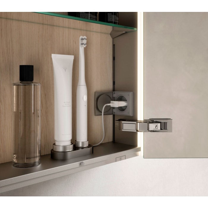 Keuco Royal Metis LED Unterputz-Spiegelschrank 80 x 71 cm, mit 2 Türen asymmetrisch