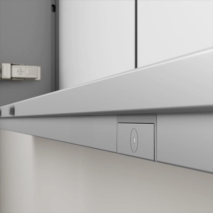 Keuco Royal Metis LED Unterputz-Spiegelschrank 80 x 71 cm, mit 2 Türen asymmetrisch, französiche Ausführung