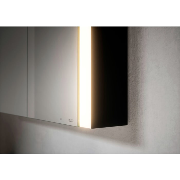 Keuco Royal Metis LED Aufputz-Spiegelschrank 100 x 71 cm mit 2 Türen asymmetrisch, französiche Ausführung