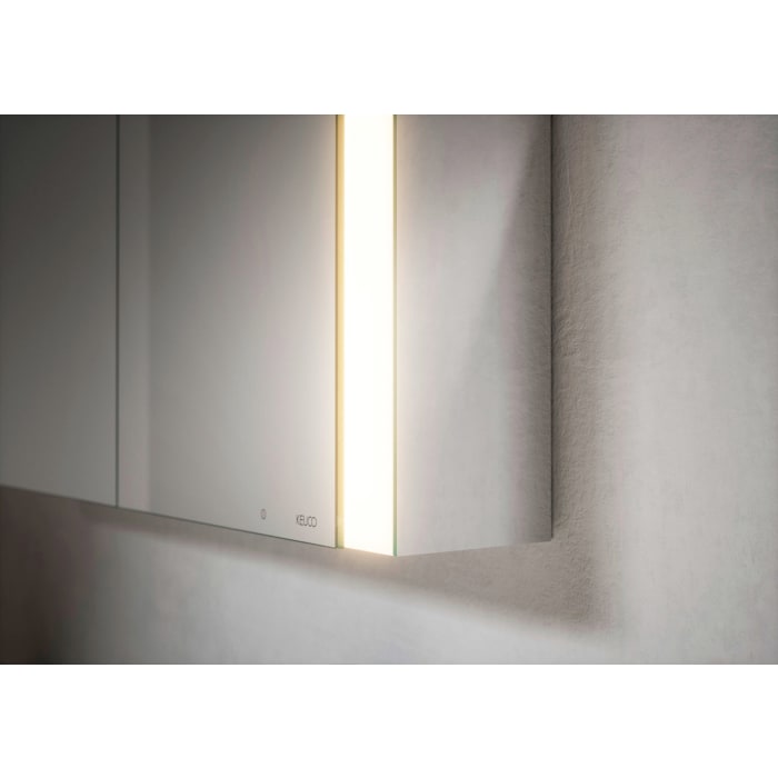 Keuco Royal Metis LED Aufputz-Spiegelschrank 100 x 71 cm mit 2 Türen asymmetrisch, französiche Ausführung