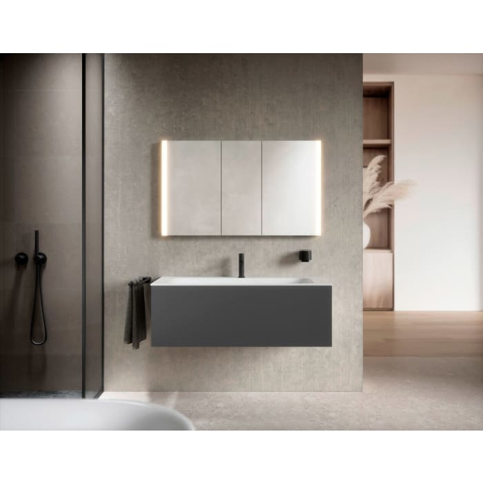 Keuco Royal Metis LED Unterputz-Spiegelschrank 120 x 71 cm mit 3 Türen, schweizer Ausführung