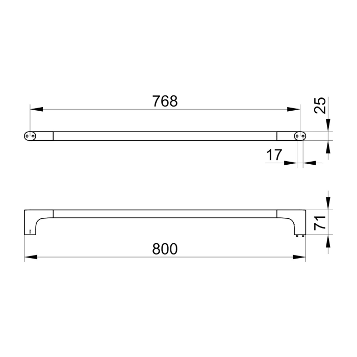 Keuco VIA23 Badetuchhalter 80 cm