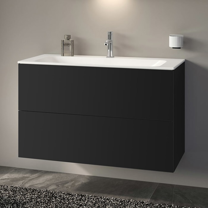 Keuco X-Line Waschtischunterbau mit 2 Auszügen, 100 x 60,5 cm