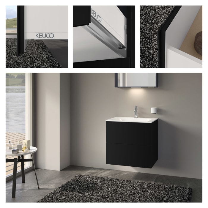 Keuco X-Line Waschtischunterbau mit 2 Auszügen, 65 x 60,5 cm