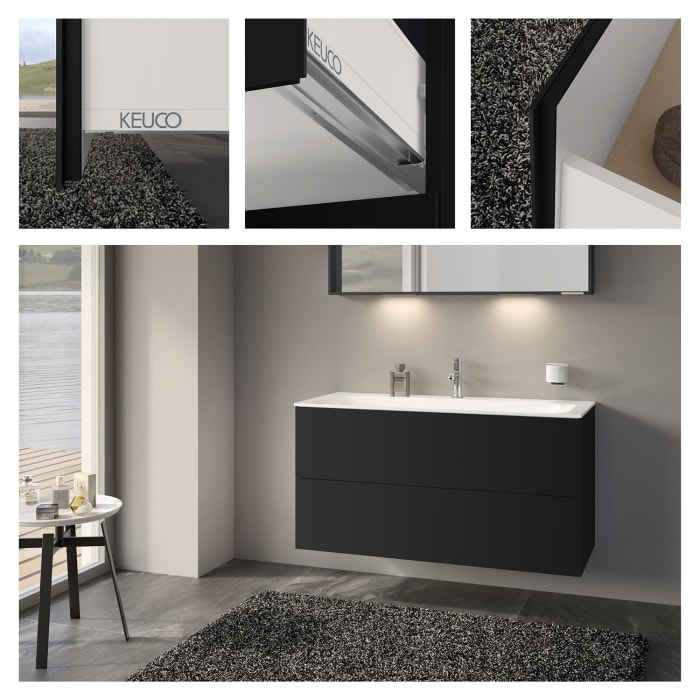 Keuco X-Line Waschtischunterbau mit 2 Auszügen, 120 x 60,5 cm