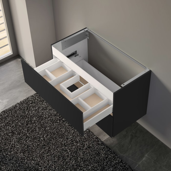 Keuco X-Line Waschtischunterbau mit 2 Auszügen, 100 x 60,5 cm