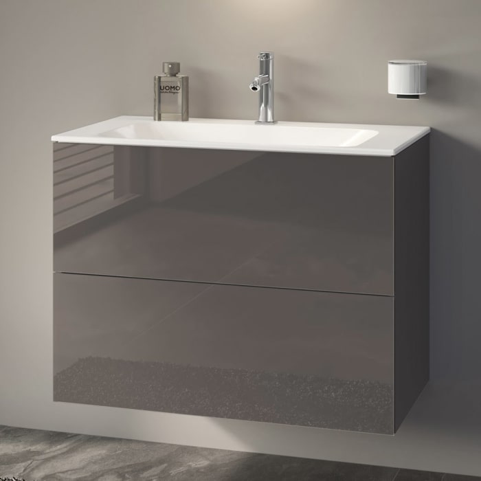 Keuco X-Line Waschtischunterbau mit 2 Auszügen, 80 x 60,5 cm