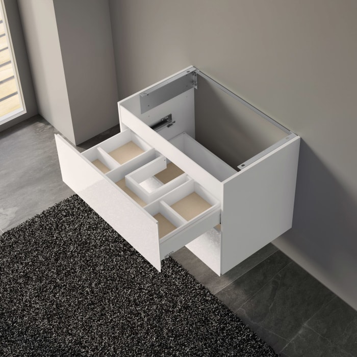 Keuco X-Line Waschtischunterbau mit 2 Auszügen, 80 x 60,5 cm