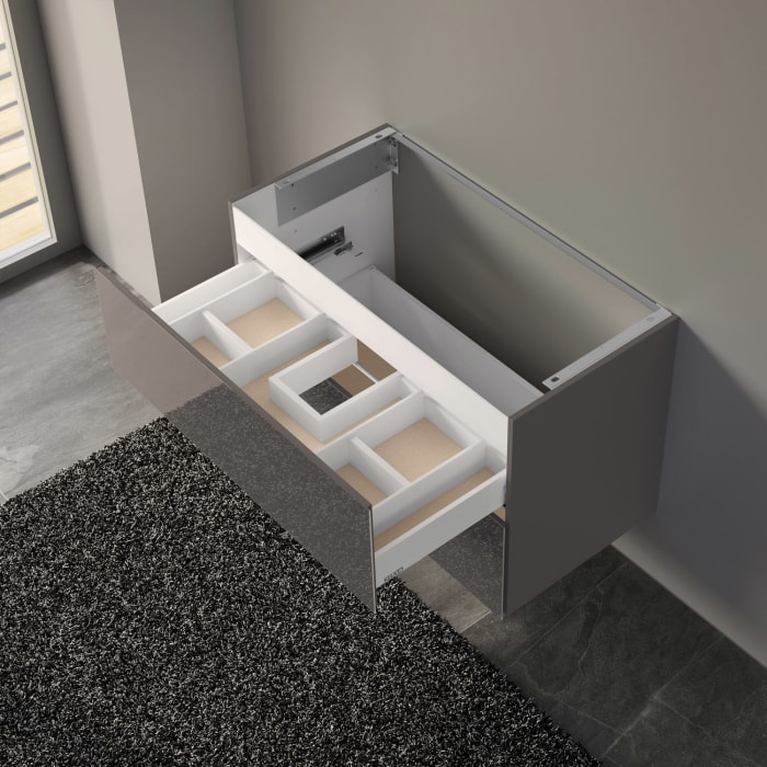 Keuco X-Line Waschtischunterbau mit 2 Auszügen, 100 x 60,5 cm