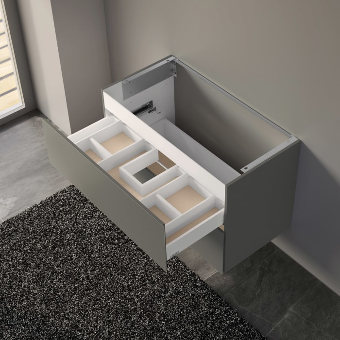 Keuco X-Line Waschtischunterbau mit 2 Auszügen, 100 x 60,5 cm