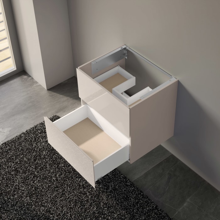 Keuco X-Line Waschtischunterbau mit 2 Auszügen, 65 x 60,5 cm