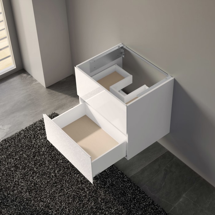 Keuco X-Line Waschtischunterbau mit 2 Auszügen, 65 x 60,5 cm