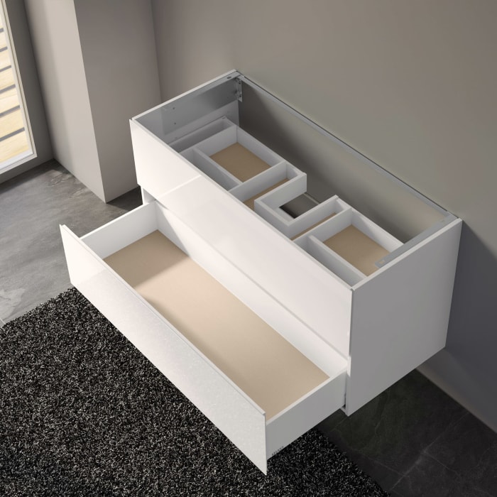 Keuco X-Line Waschtischunterbau mit 2 Auszügen, 120 x 60,5 cm