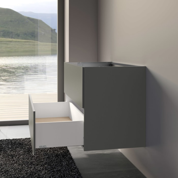 Keuco X-Line Waschtischunterbau mit 2 Auszügen, 100 x 60,5 cm