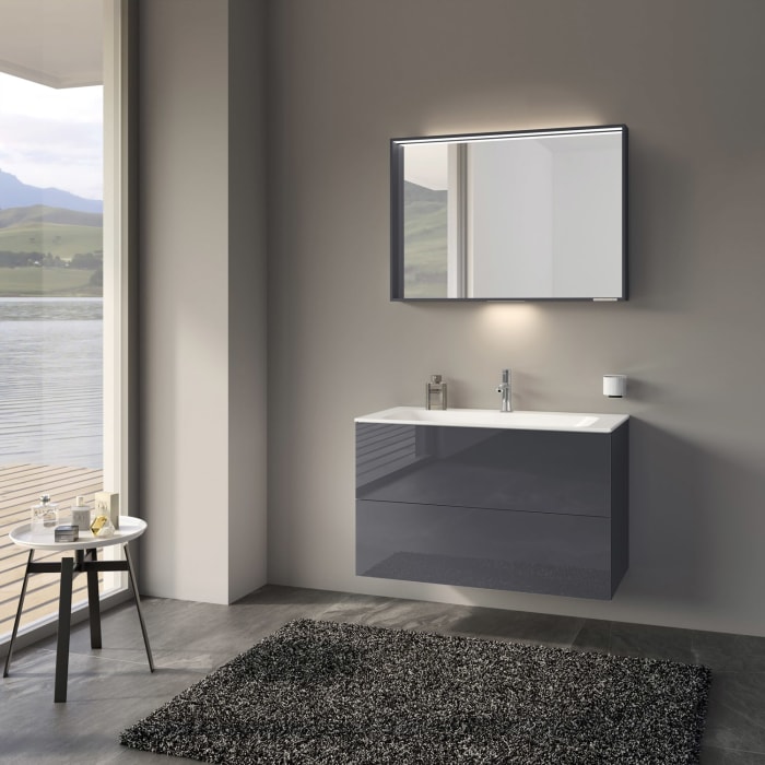 Keuco X-Line Waschtischunterbau mit 2 Auszügen, 100 x 60,5 cm