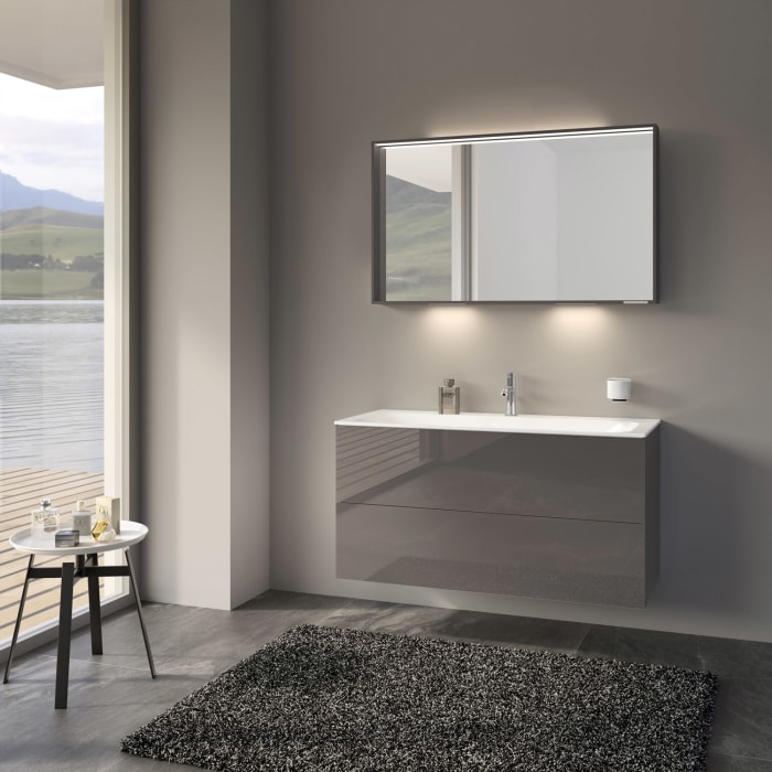 Keuco X-Line Waschtischunterbau mit 2 Auszügen, 120 x 60,5 cm