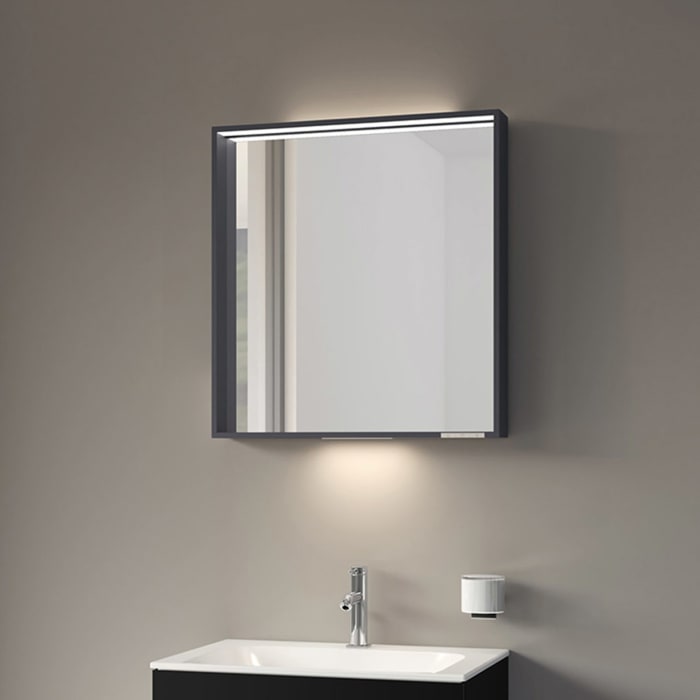 Keuco X-Line Badspiegel 65 x 70 cm mit einstellbarer Lichtfarbe und Spiegelheizung