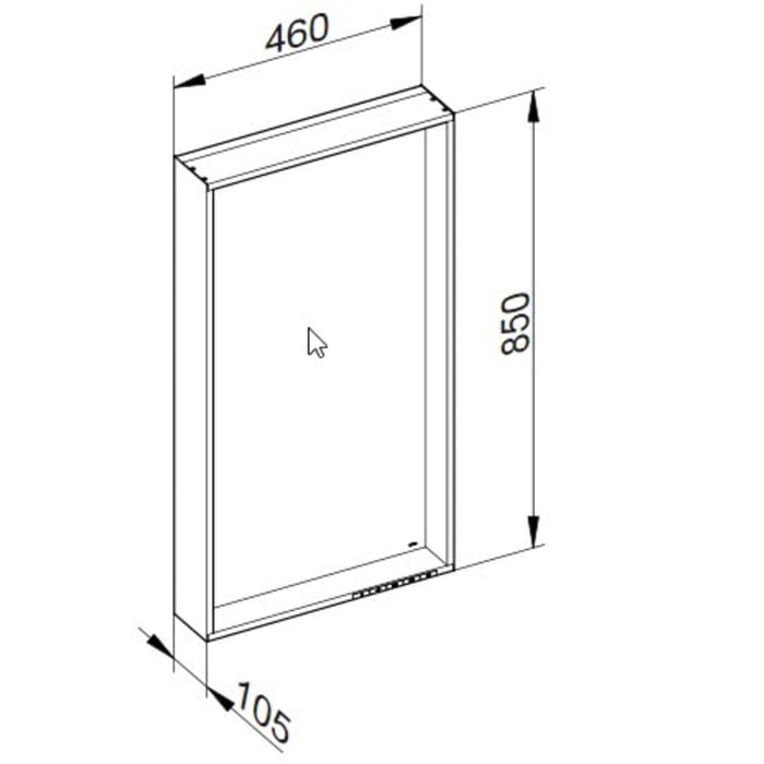 Keuco X-Line Badspiegel 46 x 85 cm mit Spiegelheizung und einstellbarer Lichtfarbe
