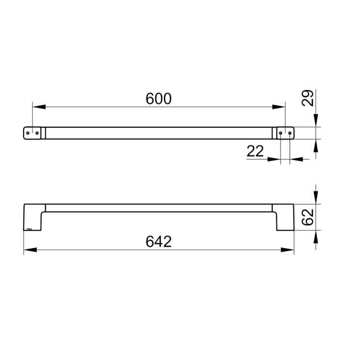 Keuco Moll Badetuchhalter 60 cm