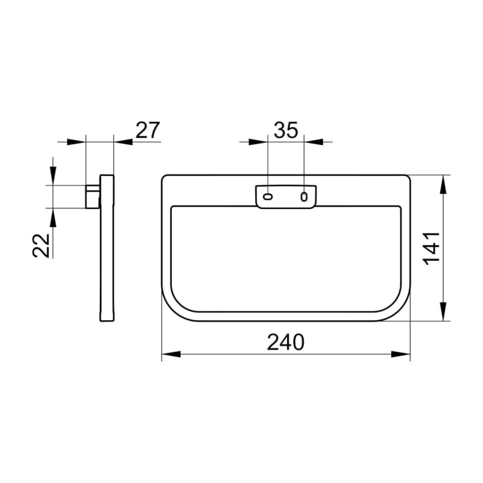 Keuco Moll Handtuchring, geschlossen