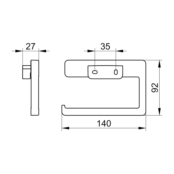 Keuco Moll Toilettenpapierhalter ohne Deckel