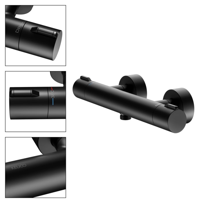 Keuco Plan Blue Thermostat-Brausemischer, Aufputz