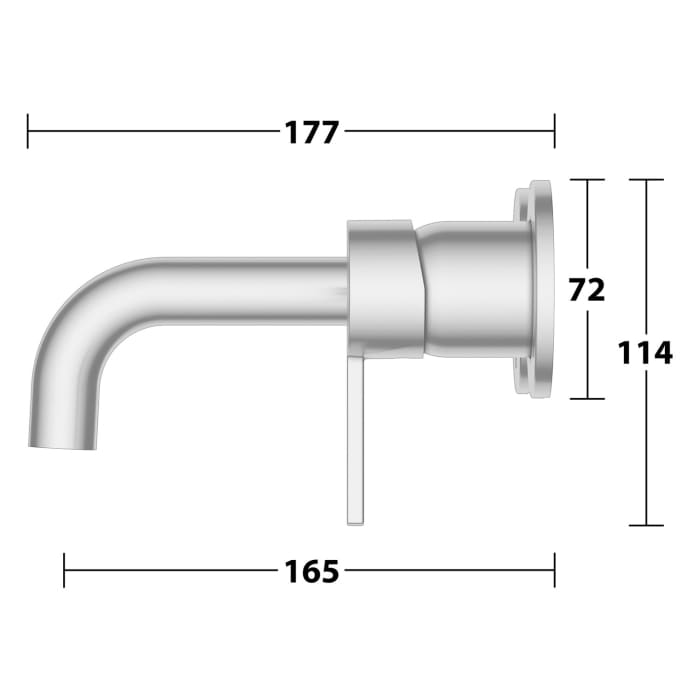 Keuco Plan blue Einhebel-Waschtischmischer Unterputz, Ausladung 16,5 cm