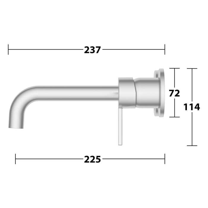 Keuco Plan blue Einhebel-Waschtischmischer Unterputz, Ausladung 22,5 cm
