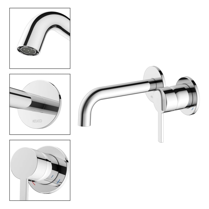 Keuco Plan blue Einhebel-Waschtischmischer Unterputz, Ausladung 16,5 cm