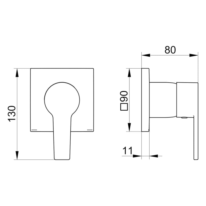 Keuco EDITION 11 Einhebelmischer Unterputz