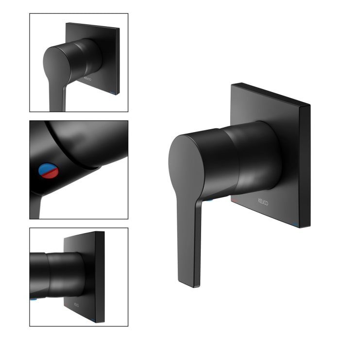 Keuco EDITION 11 Black Selection Einhebelmischer Unterputz