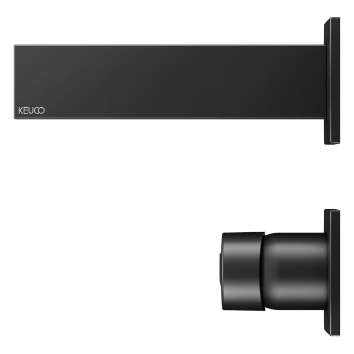 Keuco EDITION 11 Black Selection Einhebel-Waschtischmischer Unterputz, 2-Loch, Ausladung 16,5 cm