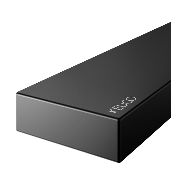 Keuco EDITION 11 Black Selection Einhebel-Waschtischmischer 110, mit Zugstangen-Ablaufgarnitur