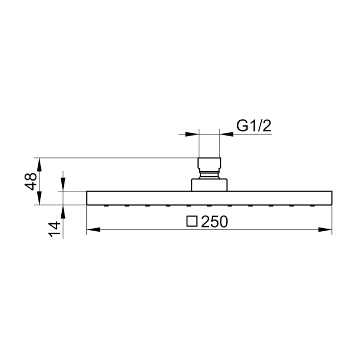 Keuco Kopfbrause eckig, 25 x 25 cm
