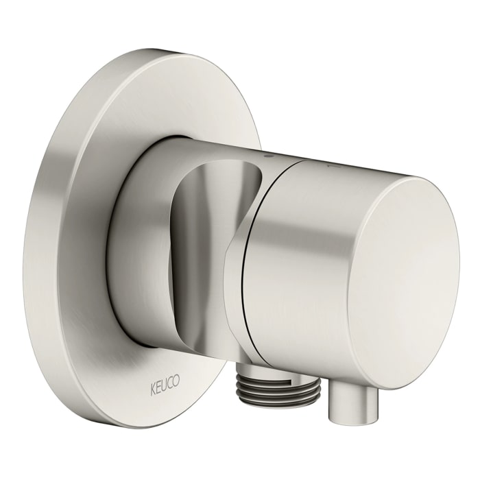 Keuco IXMO Ab- und Umstellventil für 2 Verbraucher, Unterputz, mit Schlauchanschluss und Brausehalter, Rosette rund
