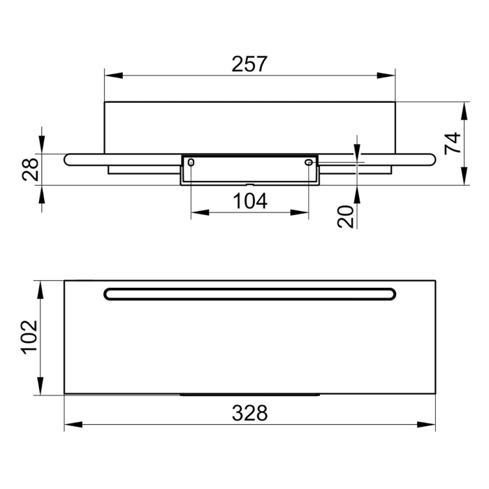 Keuco HERA Duschablage mit Duschabzieher, 32,8 cm
