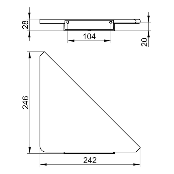 Keuco HERA Eckduschablage