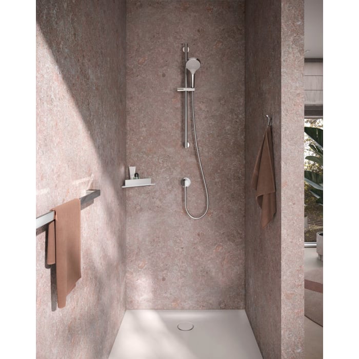 Keuco HERA Eckduschablage mit Duschabzieher