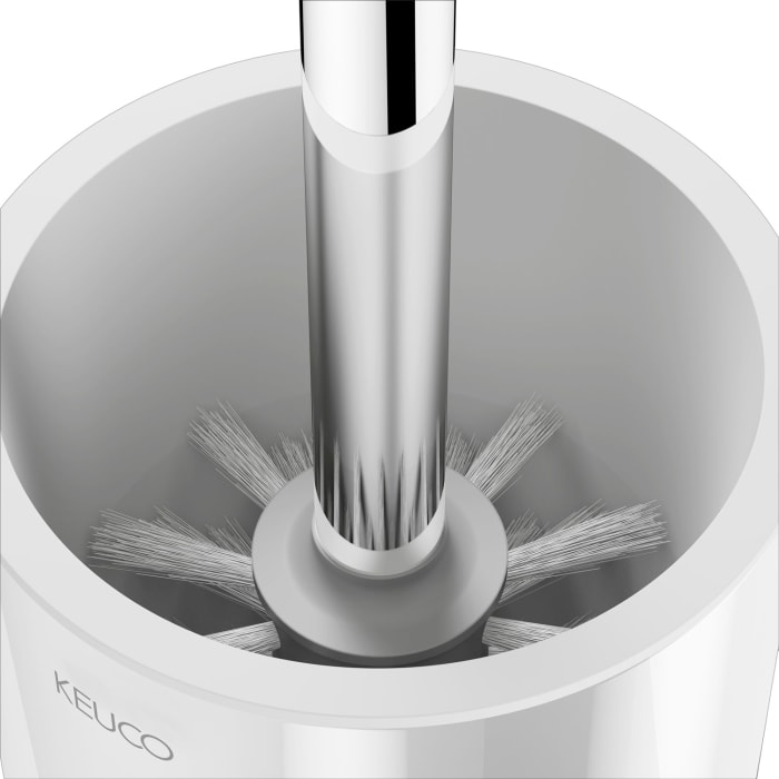 Keuco HERA Toilettenbürstengarnitur mit Gehäuse aus Echtkristallglas